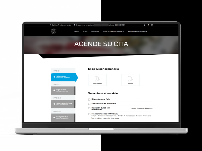 PORTAL DE CITAS PEUGEOT DOMINICANA project